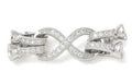 Brass Micro Pave Clear Cubic Zirconia Fold Over Clasp/36mm