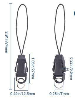1pcs/ Plastic Cord Mobile Straps with Detachable Buckle