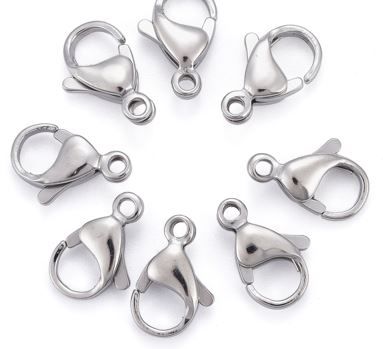 5pcs/304 Stainless Steel Lobster Claw Clasps