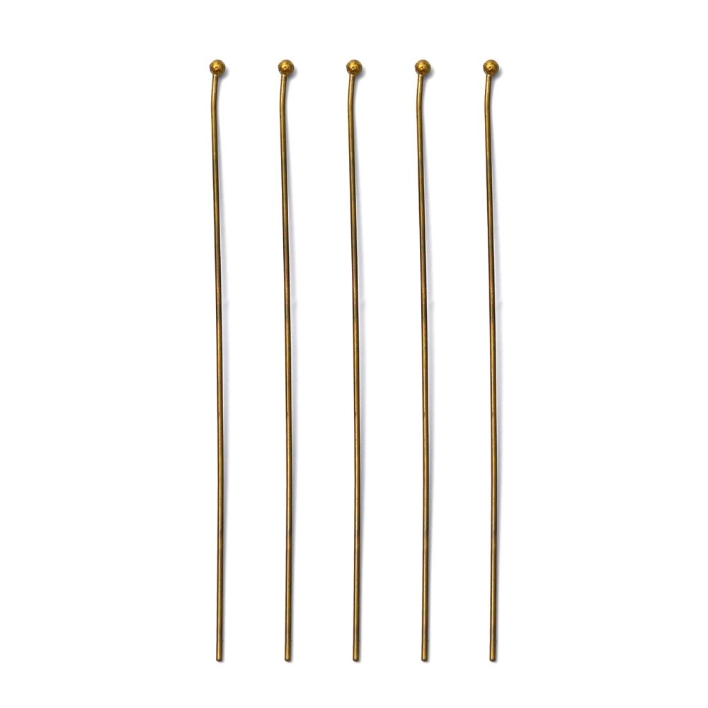 50pcs/ Brass Ball Head Pins, Antique Bronze/7cm/0.7