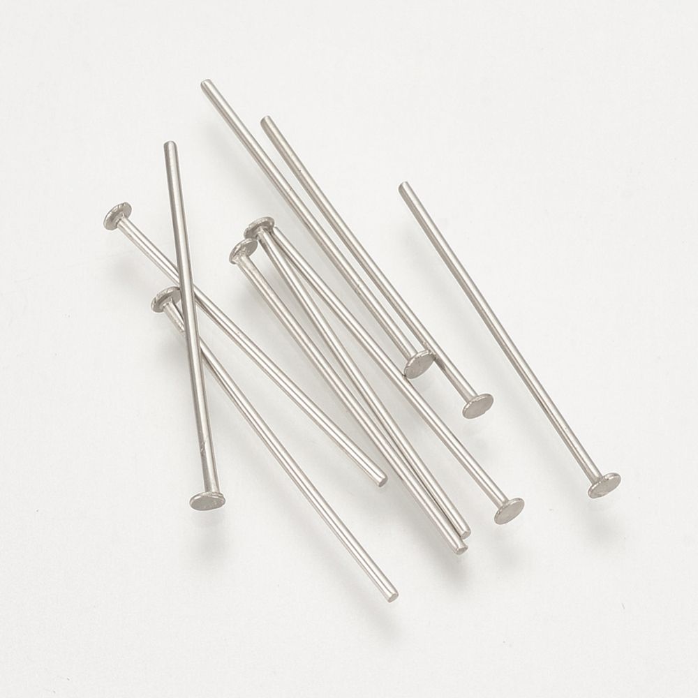 50pcs/ 304 Stainless Steel Flat Head Pins/ 50x0.7mm