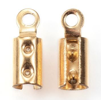 10pcs/304 Stainless Steel Folding Crimp Ends/ 8.5x3mm