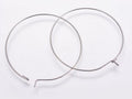 4pcs/ 316 Surgical Stainless Steel Hoop Earrings Findings/ 50x0.8mm