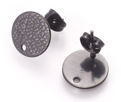4pcs/ Non-Tarnish 304 Stainless Steel Ear Stud Findings, with Ear Nuts , multiple colors, factures