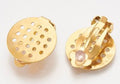 4pcs/ 304 Stainless Steel Clip-on Earring Findings/ 22x15x8mm