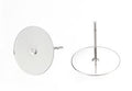 10pcs/ 304 Stainless Steel Stud Earring Findings 12mm