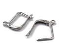 4pcs/304 Stainless Steel Hoop Earring Findings/ 17.2x12mm