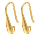 2pcs/Brass Stud Earring Findings, Long-Lasting Plated,Nickel Free, Real 18K Gold Plated/18x4mm