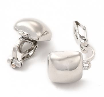 2pcs/ Alloy Clip-on Earring Findings/ 17x10x16mm