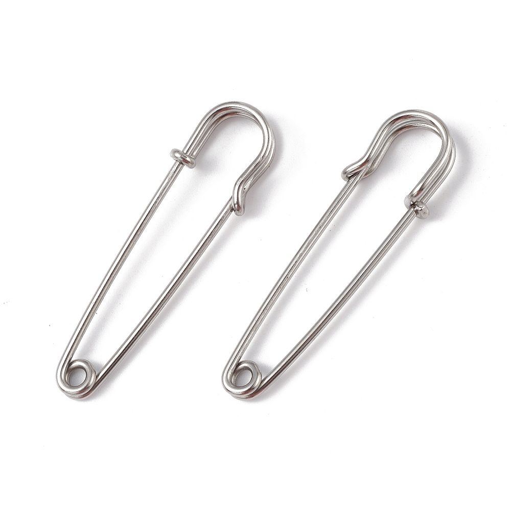 1pcs/ 304 Stainless Steel Safety Pins Brooch Finding/ 50.5x14x5.5mm