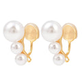 2pcs/ Brass Ear Cuff Findings, with ABS Imitation Pearls and Loops, Long-Lasting Plated, Nickel Free, Real 18K Gold Plated/22.5x10x19mm