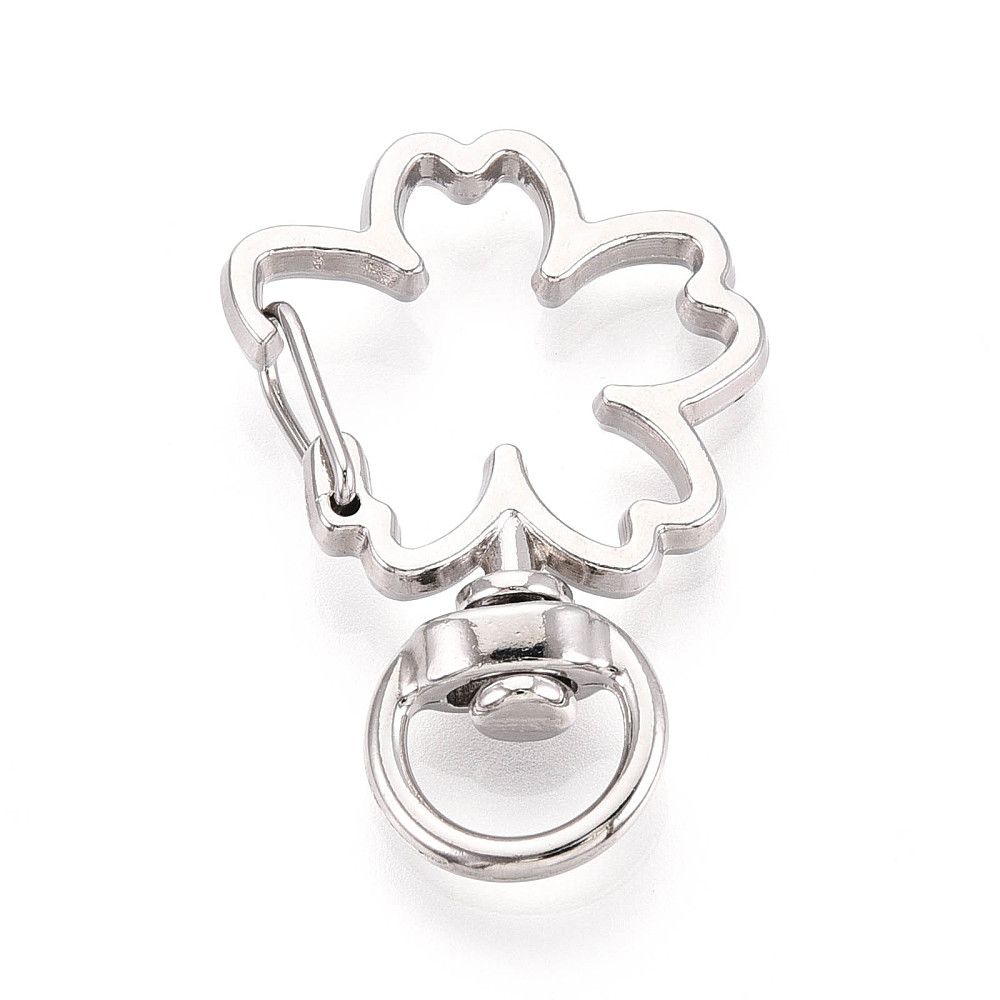 Alloy Swivel Snap Hook Clasps, Multiple colors/36.5x22.5x5.5~6mm