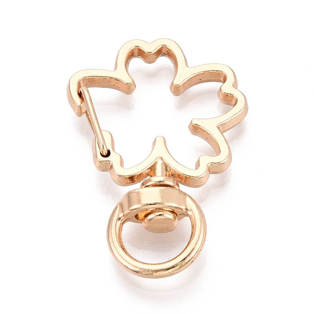 Alloy Swivel Snap Hook Clasps, Multiple colors/36.5x22.5x5.5~6mm