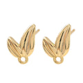 2pcs/Brass Hoop Earring Findings, Horse Eye, Cadmium Free & Lead Free, Long-Lasting Plated, Rack Plating, Real 18K Gold Plated/10.5x9mm