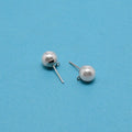 2pcs/ Iron Stud Earring Findings, with Acrylic Imitation Pearl Beads and Loop/ 19.5x9mm