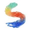Transparent Painted Glass Beads Strands, Faceted, Rondelle, Colorful, 6x5mm, Hole: 1mm, about 80~85pcs/strand, 38~40cm