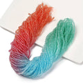Transparent Painted Glass Beads Strands, Faceted, Rondelle, Colorful, 2.6x2.5mm, Hole: 0.5mm, about 135~140pcs/strand, 26~27cm