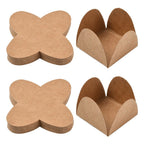 Cross Kraft Paper Chocolate Spacer, Chocolate Candy Tray, Paper Dessert Chocolate Base /50pcs
