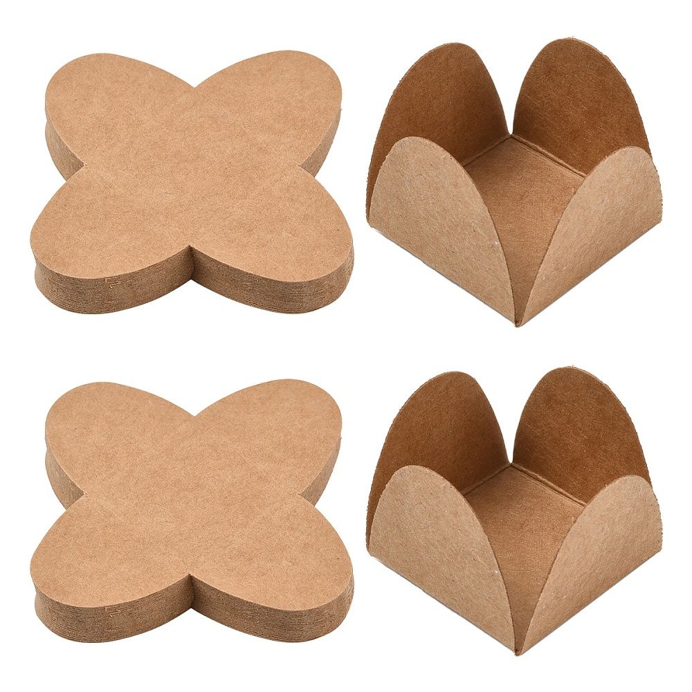 Cross Kraft Paper Chocolate Spacer, Chocolate Candy Tray, Paper Dessert Chocolate Base /50pcs