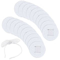 Felt Hair Band Pads, Elastic Pads, Flat Round, White, 35x4mm/ 5pcs
