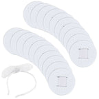 Felt Hair Band Pads, Elastic Pads, Flat Round, White, 35x4mm/ 5pcs