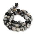Natural Picasso Jasper Beads Strands, Nuggets, Tumbled Stone, 8~10x8~10x4.5~6.5mm, Hole: 0.8~0.9mm, about 48~50pcs/strand, 15.67''~16.18''(39.8~41.1cm)