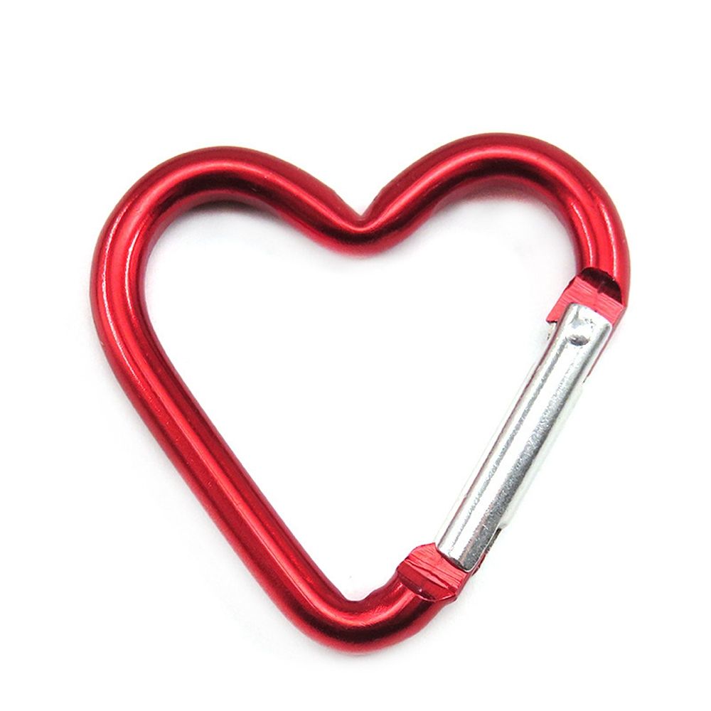 Zinc Alloy Screw Locking Carabiner Heart, Multiple colors