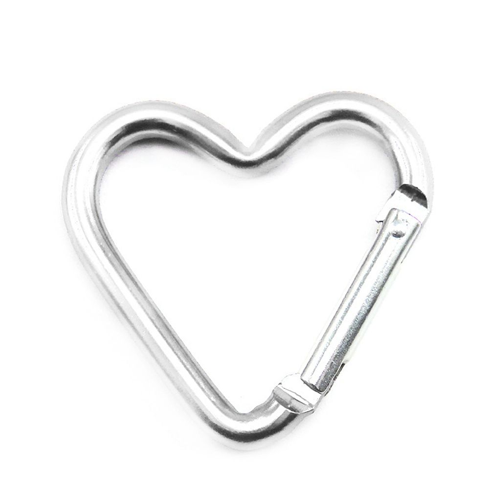 Zinc Alloy Screw Locking Carabiner Heart, Multiple colors