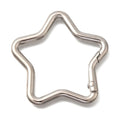 Zinc Alloy Spring Gate Ring Star Chrome