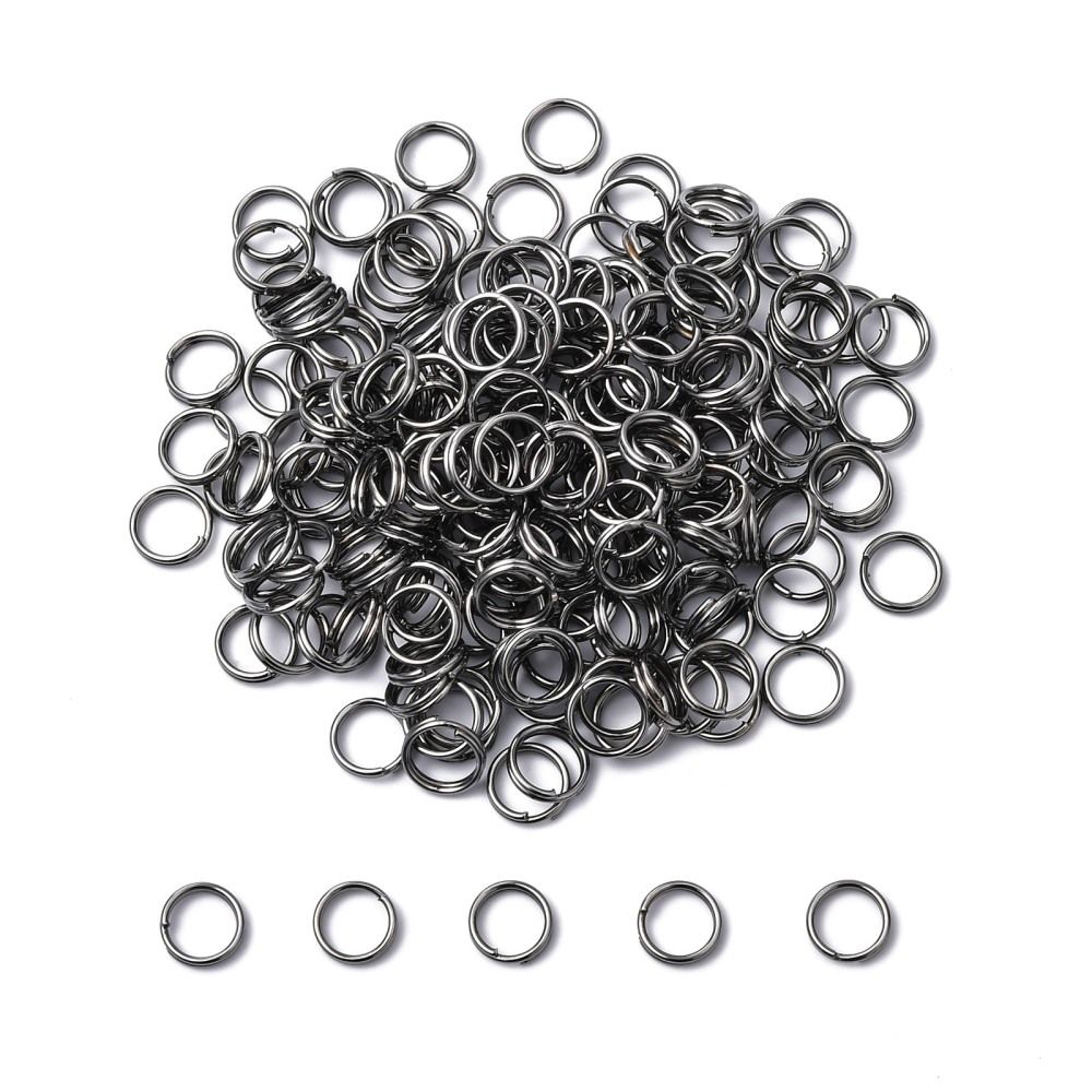 ~70pcs/Iron Split Rings, Double Loops Jump Rings/ 6x0,7mm