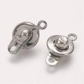 Brass Snap Clasps 2pcs/12x9x5mm