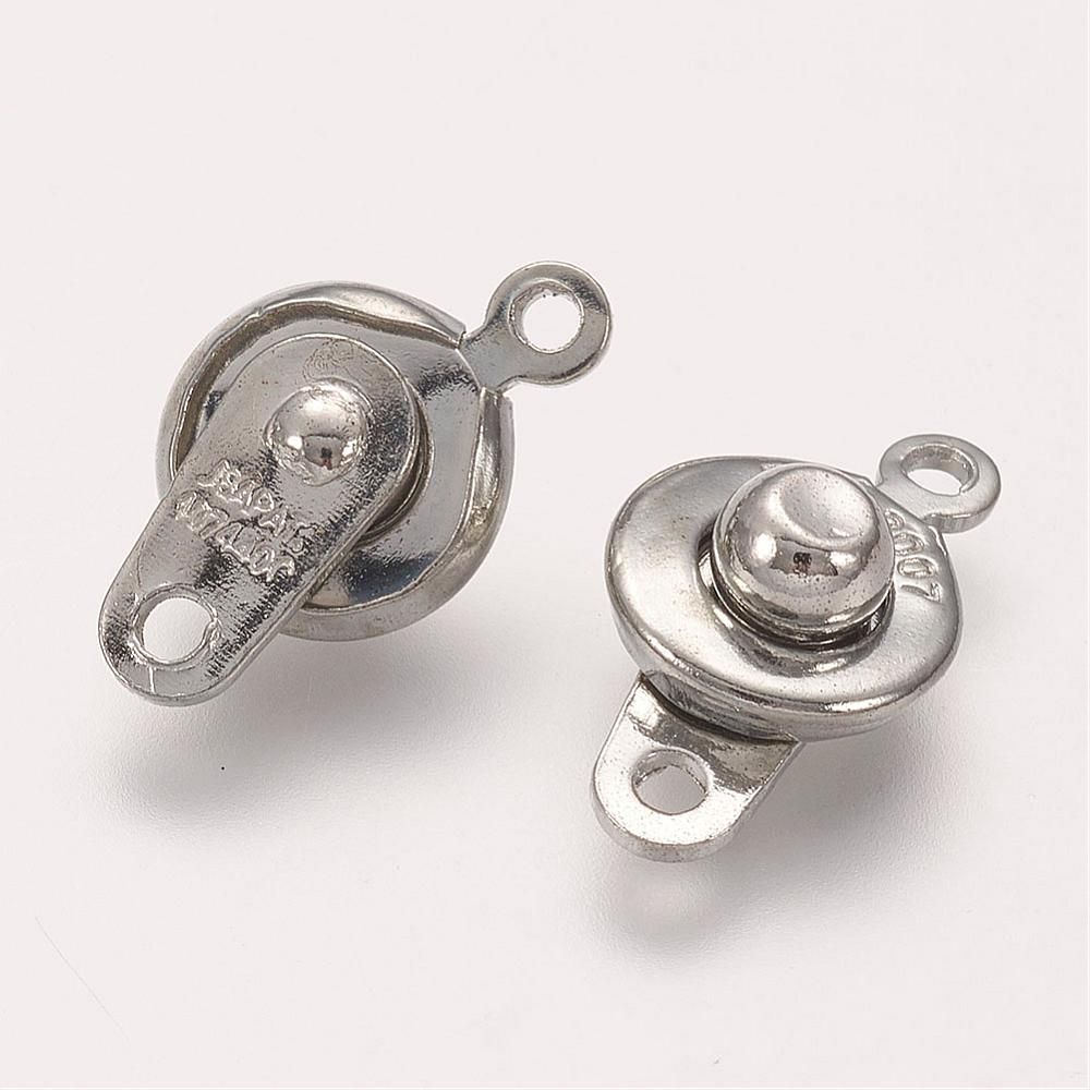 Brass Snap Clasps 2pcs/12x9x5mm
