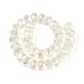 Electroplate Transparent Glass Beads Strands, Rondelle, Faceted, 7.5~8x4.5~5.5mm, Hole: 1.2~1.4mm, about 34~37pcs/strand, 7.09~7.28 inch(18~18.5cm)