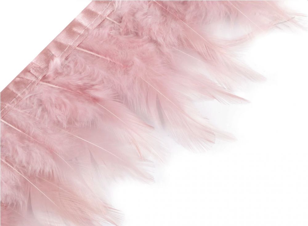 Trimming braid - rooster feathers 7-12 cm/1m