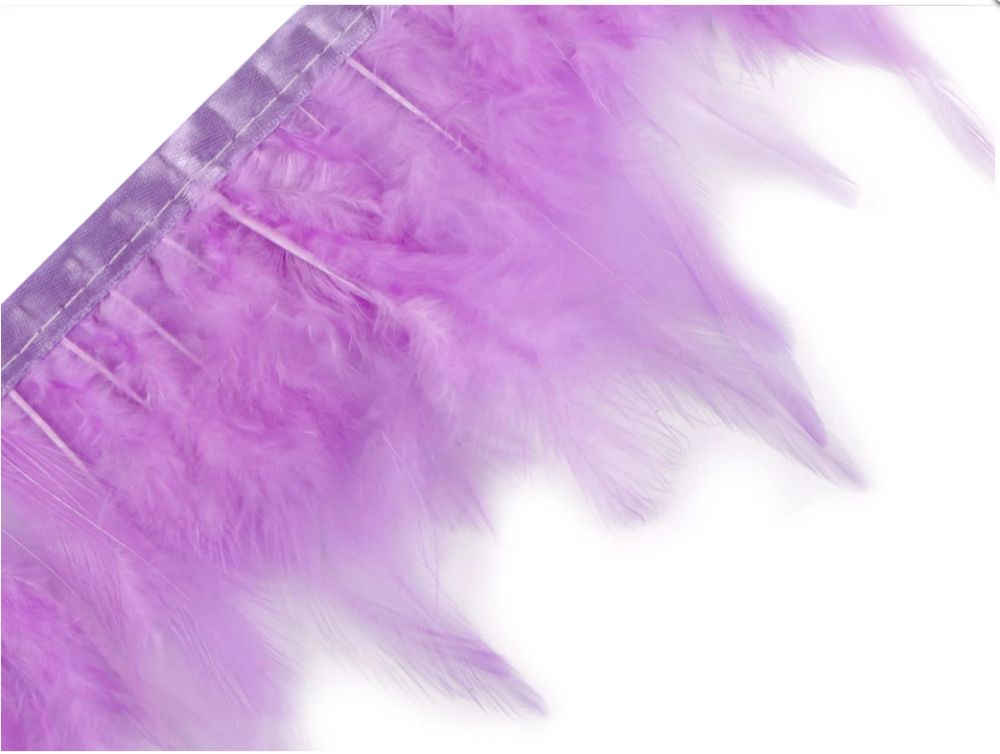 Trimming braid - rooster feathers 7-12 cm/1m