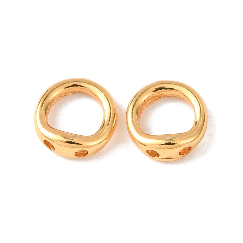 4pcs/Brass Bead Frame, Cadmium Free & Lead Free, Rack Plating, Long-Lasting Plated, Real 24K Gold Plated