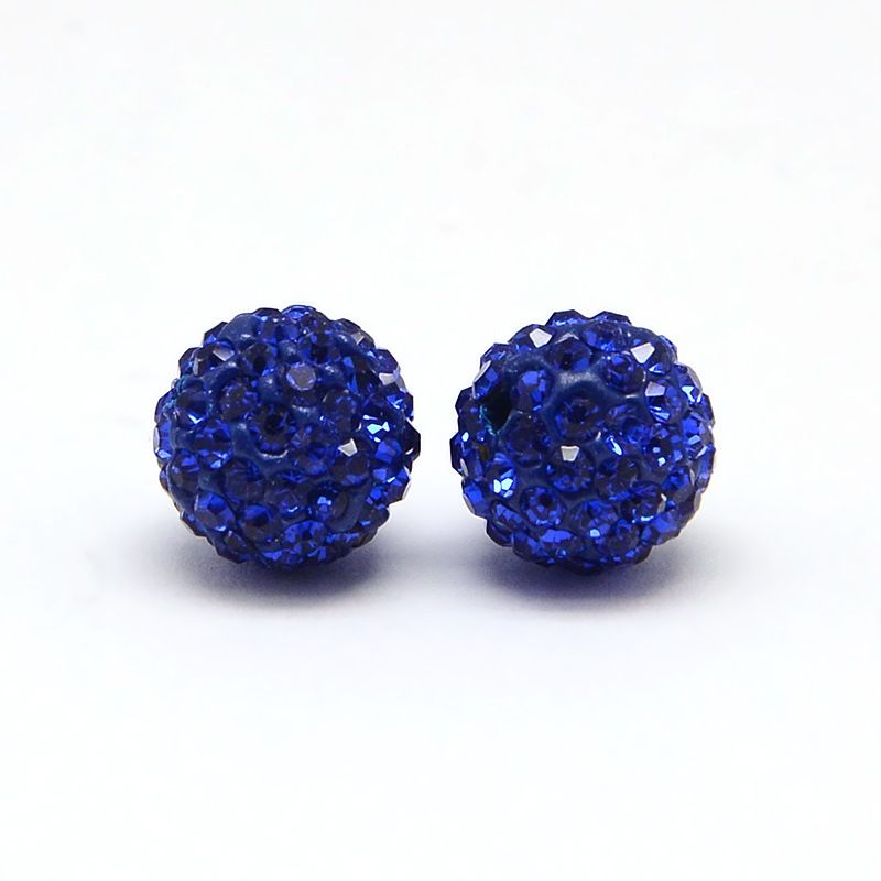 4pcs/Polymer Clay Rhinestone Beads, Pave Disco Ball Beads, Grade A, Round