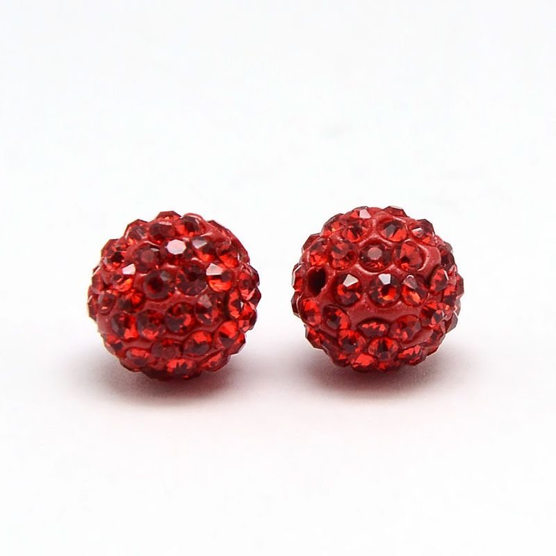 4pcs/Polymer Clay Rhinestone Beads, Pave Disco Ball Beads, Grade A, Round