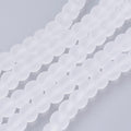Baking Paint Transparent Glass Bead Strands, Frosted, Round, 8mm, Hole: 1~1.6mm, about 99pcs/strand