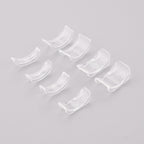 8Pcs 8 Sizes Plastic Invisible Ring Size Adjuster, Fit 1~10mm Width Rings, Clear, 18~20x4~11.5x3mm, 8pcs/set