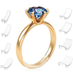 8Pcs 8 Sizes Plastic Invisible Ring Size Adjuster, Fit 1~10mm Width Rings, Clear, 18~20x4~11.5x3mm, 8pcs/set