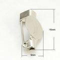 5pcs/Iron Round Pin Backs, Brooch Base Settings/ 16x9mm