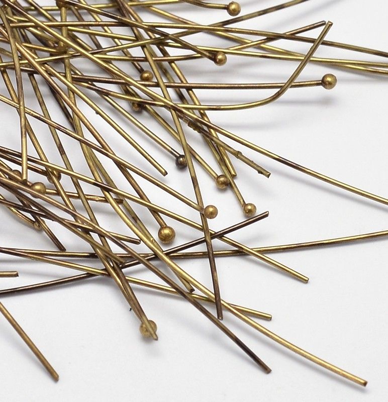 50pcs/ Brass Ball Head Pins/ 0.7x60mm