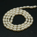 Eco-Friendly Glass Pearl Barrel Beads Strands, Grade A, Wheat, 9x6mm, Hole: 1mm, about 45pcs/strand
