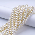 Glass Pearl Beads Strands, Pearlized, Round, Creamy White, 10mm, Hole: 1mm, about 80pcs/strand,