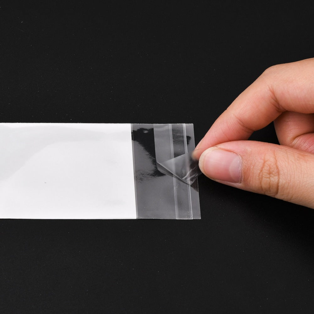 Pearl Film OPP Cellophane Bags, Self-Adhesive Sealing, with Hang Hole/ 200pcs