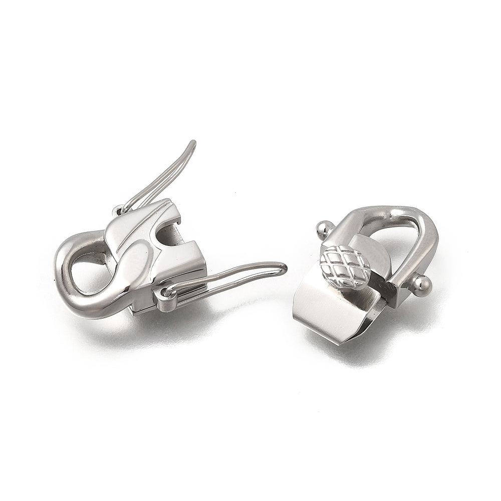 304 Stainless Steel Twister Clasp/26x14.5x8mm