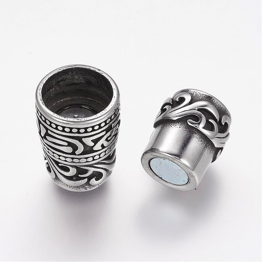 304 Stainless Steel Magnetic Clasps/25x12.5mm, Hole: 8.5mm